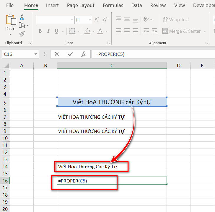ký tự hoa đầu mỗi từ