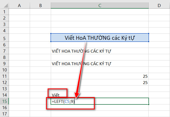 lấy ký tự trong ô