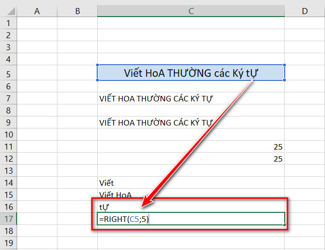 lấy ký tự từ phải sang trái