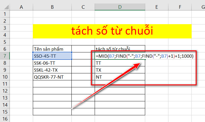 hàm tách ký tự nâng cao