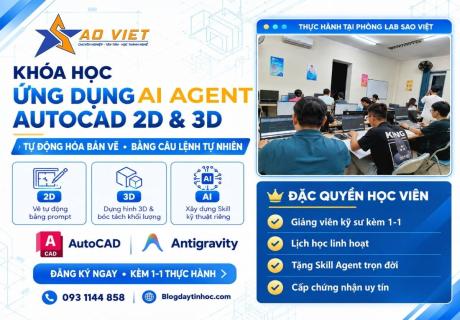 AI-14 - Khóa Học Ứng Dụng AI Agent Vẽ Thiết Kế Autocad